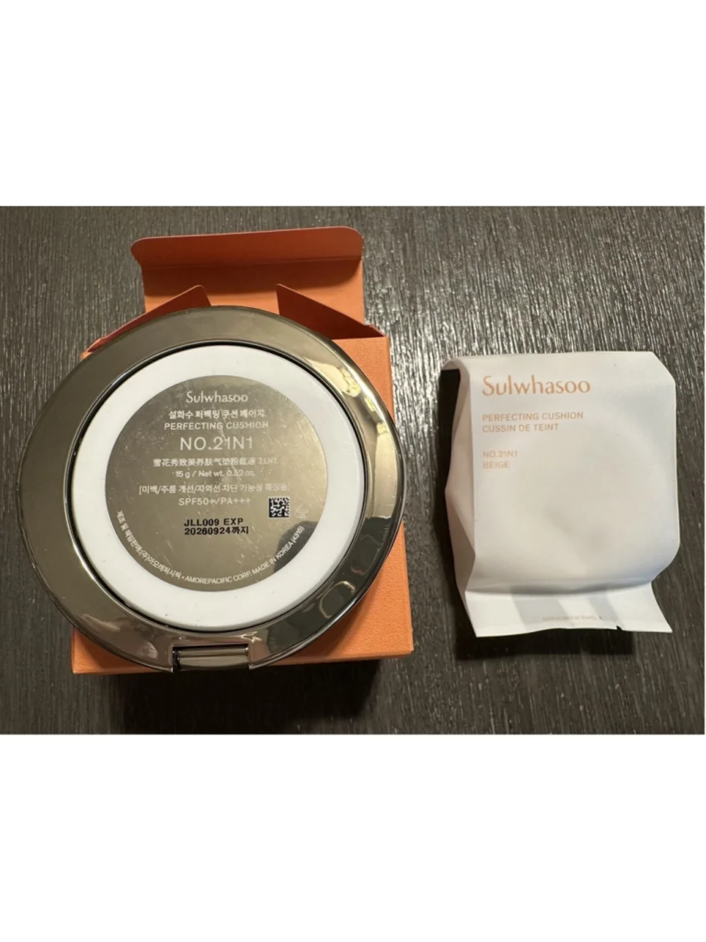 Sulwhasoo New Perfecting Cushion 15g+Refill 15g Matte&Natural, Shade 21N1
